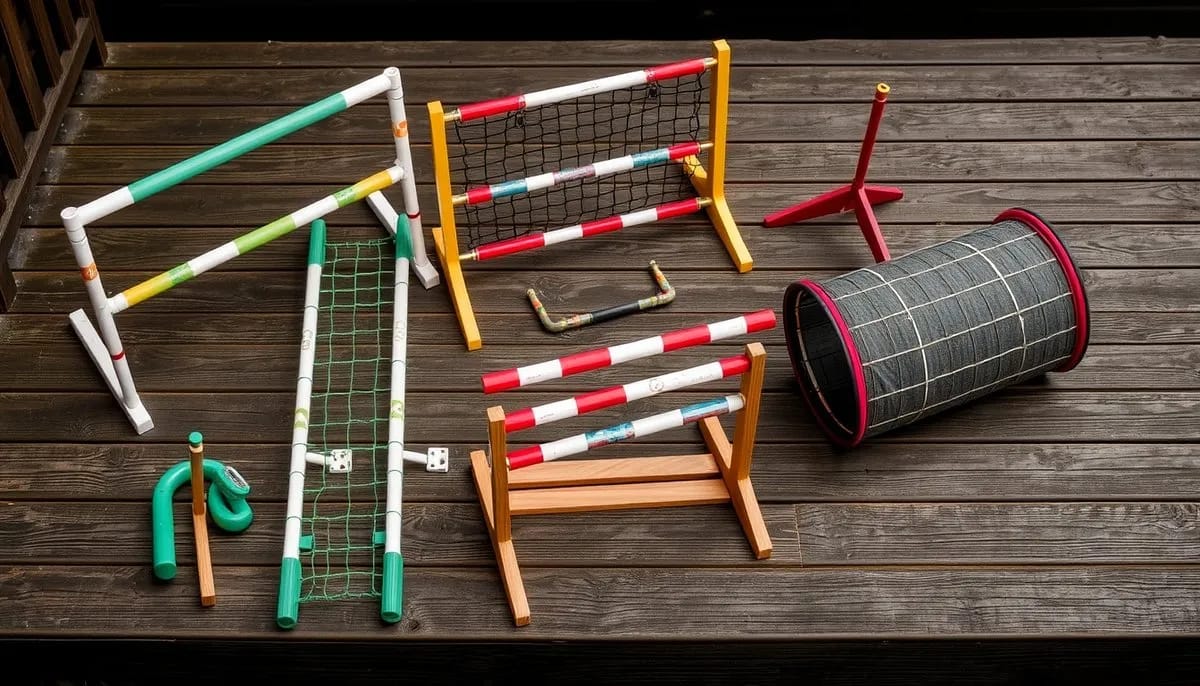 Agility equipment starter kits and individual pieces with price tags for shopping